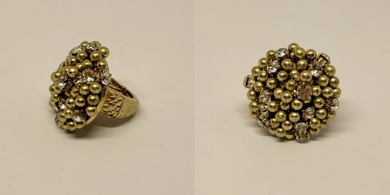 Anel dourado com acabamento fosco e borda brilhante — ref. ANL0057A