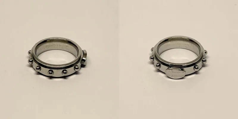 Anel dourado com design de concha e textura natural — ref. ANL0079A