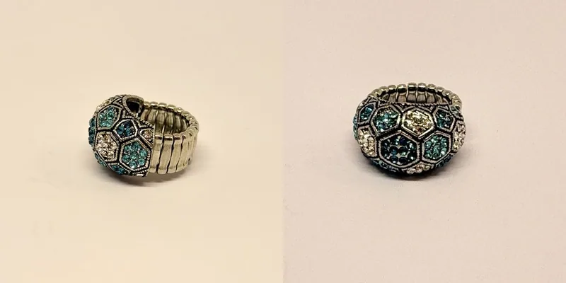 Anel dourado com design de leque vazado — ref. ANL0069A