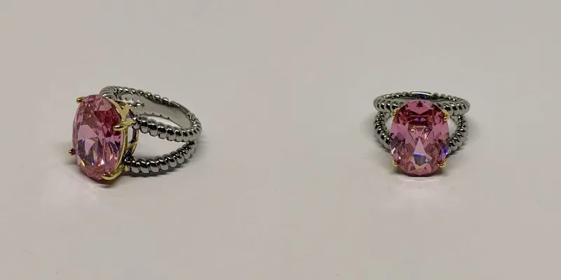 Anel prateado com design de galho e acabamento orgânico — ref. ANL0082A