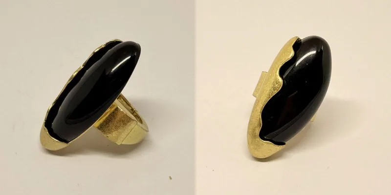 Anel prateado com filigrana e padrão rendado — ref. ANL0054A